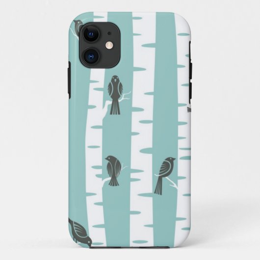 Patroon met vogels en bomen Case-Mate iPhone case (Achterkant)
