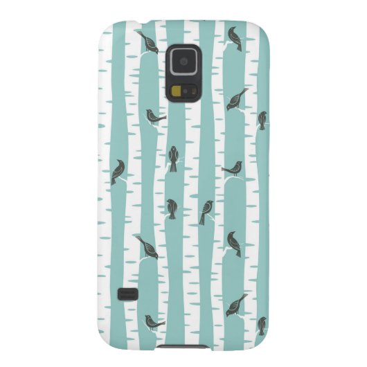 Patroon met vogels en bomen Case-Mate samsung galaxy hoesje (Achterkant)