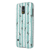 Patroon met vogels en bomen Case-Mate samsung galaxy hoesje (Achterkant Links)