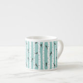Patroon met vogels en bomen espresso kop (Voorkant rechts)