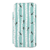 Patroon met vogels en bomen incipio iPhone portemonnee hoesje (Voorkant Agenda)
