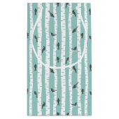 Patroon met vogels en bomen klein cadeauzakje (Achterkant)