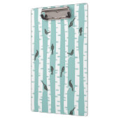 Patroon met vogels en bomen klembord (Links)