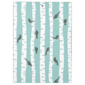 Patroon met vogels en bomen klembord (Achterkant)