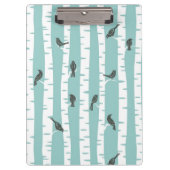 Patroon met vogels en bomen klembord (Voorkant)