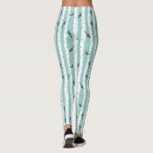 Patroon met vogels en bomen leggings (Achterkant)