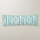 Patroon met vogels en bomen lichaamskussen (Achterkant)