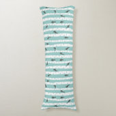 Patroon met vogels en bomen lichaamskussen (Voorkant Verticaal)