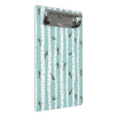 Patroon met vogels en bomen mini klembord (Schuin)