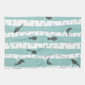 Patroon met vogels en bomen theedoek (Horizontaal)