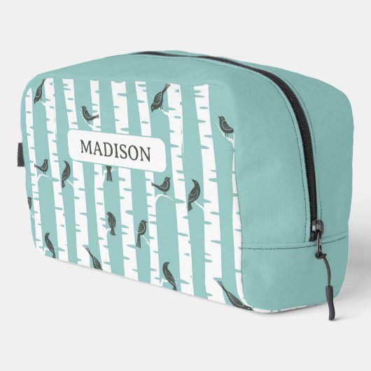 Patroon met vogels en bomen toilettasje (Rechterhoek)