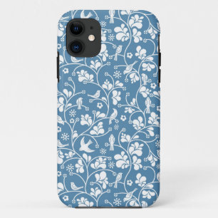 patroon met vogels en planten sierbloem Case-Mate iPhone case
