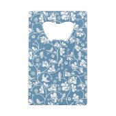 patroon met vogels en planten sierbloem creditkaart flessenopener (Achterkant)