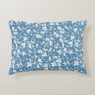 patroon met vogels en planten sierbloem decoratief kussen