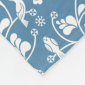 patroon met vogels en planten sierbloem fleece deken (Hoek)