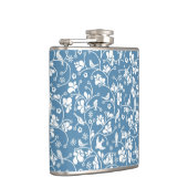 patroon met vogels en planten sierbloem heupfles (Rechts)