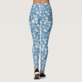 patroon met vogels en planten sierbloem leggings (Achterkant)