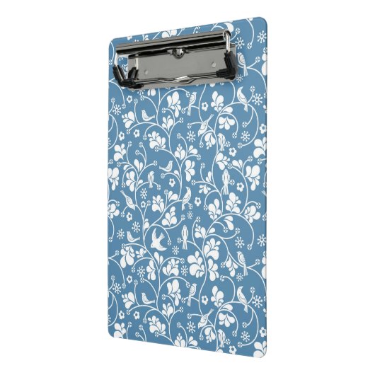 patroon met vogels en planten sierbloem mini klembord (Angled2)