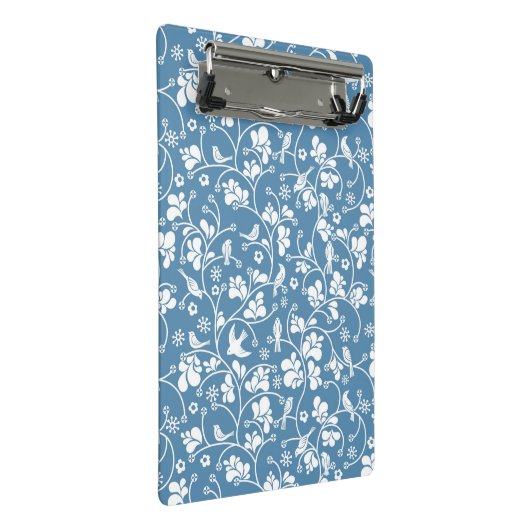 patroon met vogels en planten sierbloem mini klembord (Schuin)