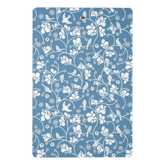 patroon met vogels en planten sierbloem mini klembord (Achterkant)