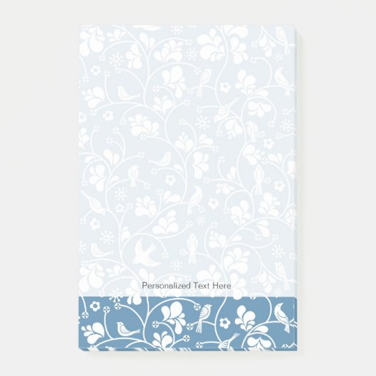 patroon met vogels en planten sierbloem post-it® notes (Voorkant)