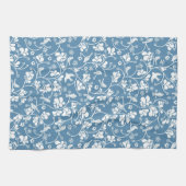 patroon met vogels en planten sierbloem theedoek (Horizontaal)