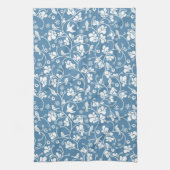 patroon met vogels en planten sierbloem theedoek (Verticaal)