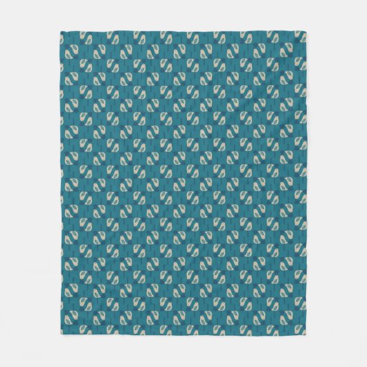 patroon met vogels fleece deken (Voorkant)
