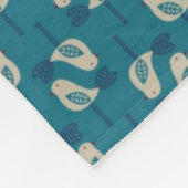patroon met vogels fleece deken (Hoek)