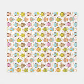 patroon met vogels fleece deken (Voorkant (Horizontaal))