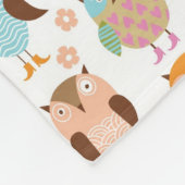patroon met vogels fleece deken (Hoek)
