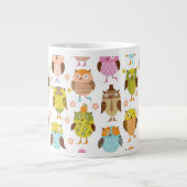 patroon met vogels grote koffiekop (Voorkant)