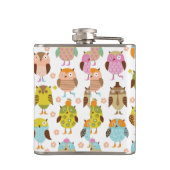 patroon met vogels heupfles (Achterkant)