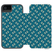 patroon met vogels incipio iPhone portemonnee hoesje (Agenda Open)