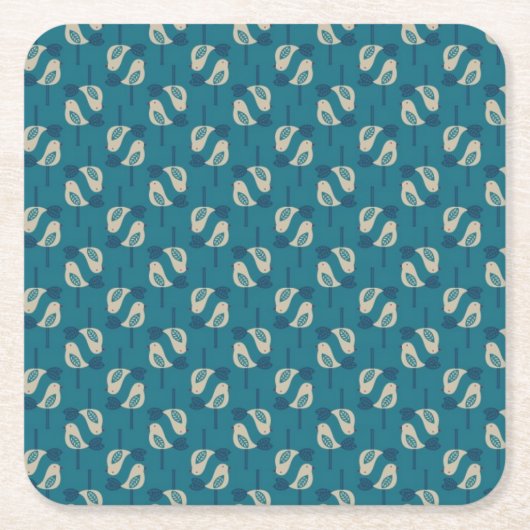 patroon met vogels kartonnen onderzetters (Voorkant)