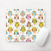 patroon met vogels muismat (Met muis)