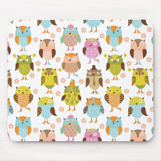 patroon met vogels muismat (Voorkant)