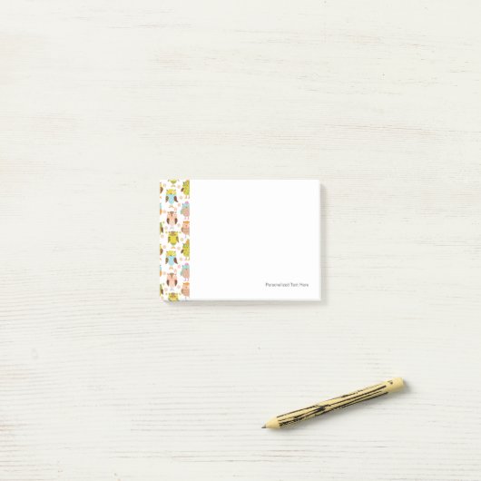 patroon met vogels post-it® notes (Op bureau)