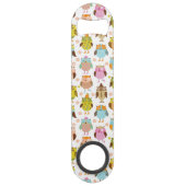 patroon met vogels speed flessenopener (Voorkant)