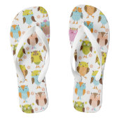patroon met vogels teenslippers (Voetbed)