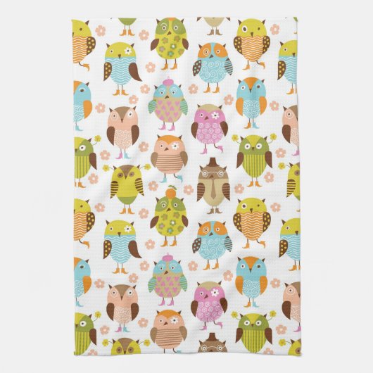 patroon met vogels theedoek (Verticaal)