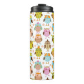 patroon met vogels thermosbeker (Voorkant)