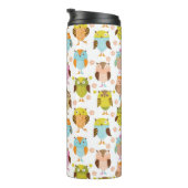 patroon met vogels thermosbeker (Geroteerd rechts)