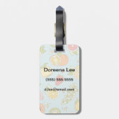 Patroon met vruchten en bessen bagagelabel (Achterkant verticaal)