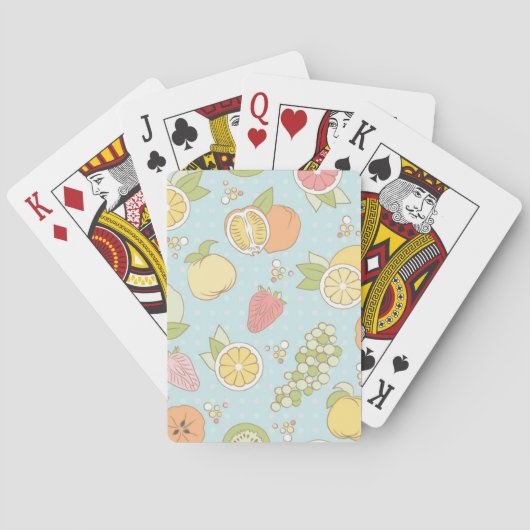 Patroon met vruchten en bessen pokerkaarten (Achterkant)