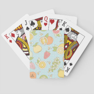 Patroon met vruchten en bessen pokerkaarten