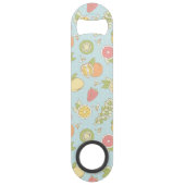 Patroon met vruchten en bessen speed flessenopener (Achterkant)