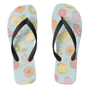 Patroon met vruchten en bessen teenslippers