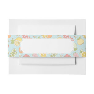 Patroon met vruchten en bessen uitnodigingen wikkel