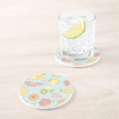 Patroon met vruchten en bessen zandsteen onderzetter (Zijkant)